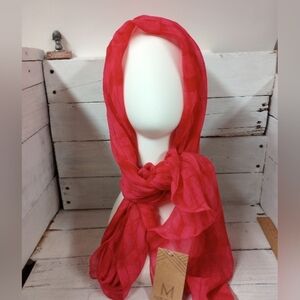 Matr Boomie Women's Dark Pink with Gold Accent Triangle Scarf Headwrap